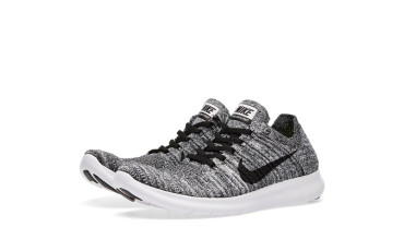 NIKE FREE RUN FLYKNIT - White & Black