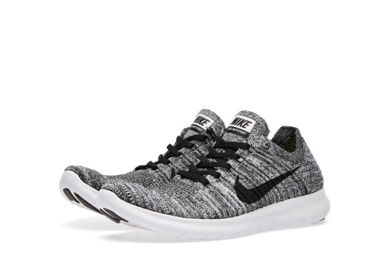 NIKE FREE RUN FLYKNIT - White & Black