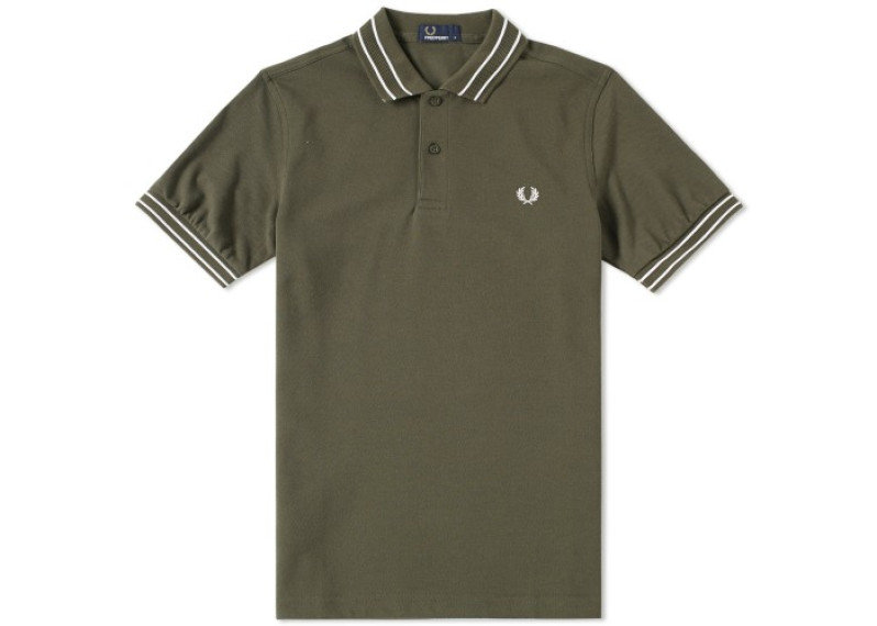 FRED PERRY TRAMLINE TIPPED POLO - Dark Fern