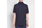 FRED PERRY WOVEN COLLAR POLO - Navy