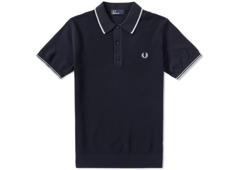 FRED PERRY KNITTED POLO - Navy