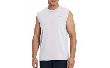 Champion Men's Classic Cotton Muscle Tee - White