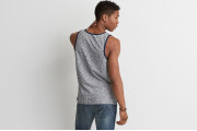 AEO FLEX STRIPE TANK - Heather Gray