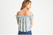 AEO SOFT & SEXY TIE SLEEVE TOP - Green