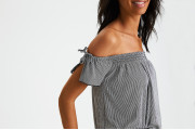 AEO SOFT & SEXY TIE SLEEVE TOP - White