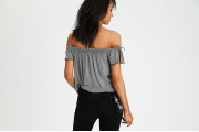 AEO SOFT & SEXY TIE SLEEVE TOP - White