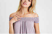 AEO SOFT & SEXY OFF-THE-SHOULDER TOP - Purple