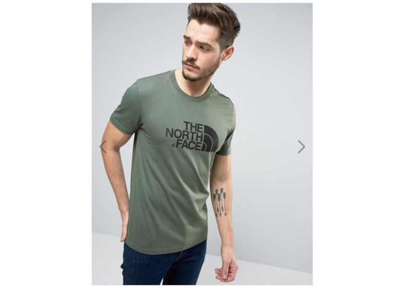 The North Face Easy T-Shirt Large Logo in Green