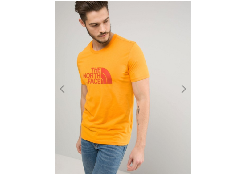 The North Face Easy T-Shirt Large Logo in Orange