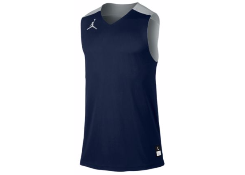 JORDAN TEAM JUMPMAN PRACTICE REVERSIBLE JERSEY - MEN'S - Navy/Silver/Silver