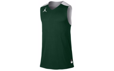 JORDAN TEAM JUMPMAN PRACTICE REVERSIBLE JERSEY - MEN'S - Gorge Green/Silver/Silver