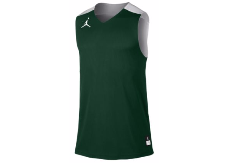 JORDAN TEAM JUMPMAN PRACTICE REVERSIBLE JERSEY - MEN'S - Gorge Green/Silver/Silver