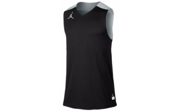 JORDAN TEAM JUMPMAN PRACTICE REVERSIBLE JERSEY - MEN'S - Black/Silver/Silver