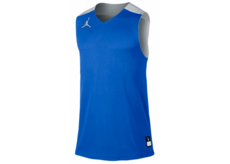 JORDAN TEAM JUMPMAN PRACTICE REVERSIBLE JERSEY - MEN'S - Royal/Silver/Silver