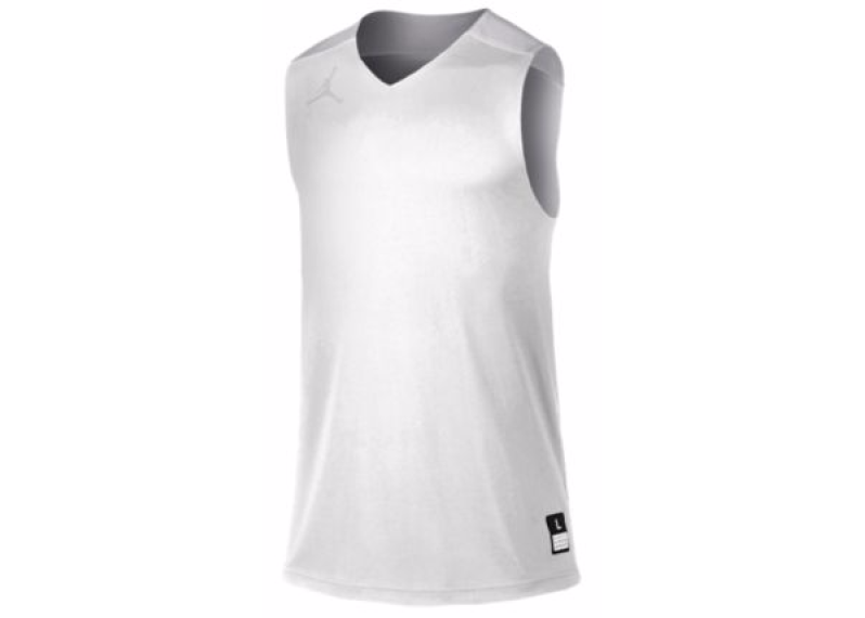 JORDAN TEAM JUMPMAN PRACTICE REVERSIBLE JERSEY - MEN'S - White/Silver/Silver