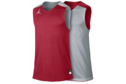 JORDAN TEAM JUMPMAN PRACTICE REVERSIBLE JERSEY - MEN'S - Red/Silver/Silver