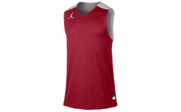 JORDAN TEAM JUMPMAN PRACTICE REVERSIBLE JERSEY - MEN'S - Red/Silver/Silver