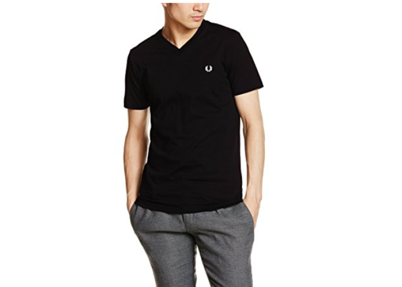 FRED PERRY V NECK T-SHIRT - Black