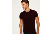 Vintage Embroidery T-shirt - rich deep burgundy