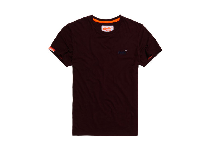 Vintage Embroidery T-shirt - rich deep burgundy