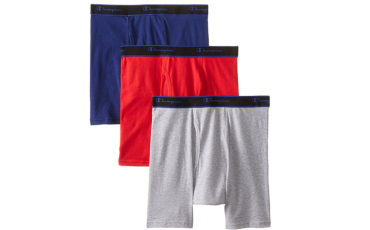 Champion Men's 3-Pack Performance Cotton Regular Leg Boxer Briefs - Assorted