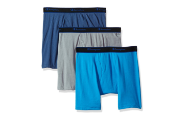 Champion Men's Cotton Performance Boxer Brief - Seabottom Blue/Hydro/Concrete