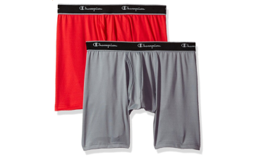 Champion Men's Tech Performance Boxer Brief - Team Red Scarlet/Concrete