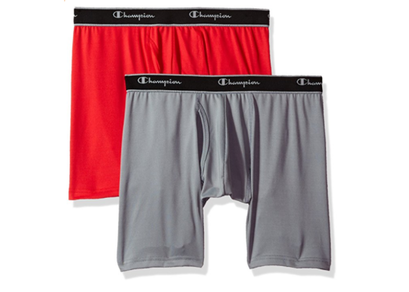 Champion Men's Tech Performance Boxer Brief - Team Red Scarlet/Concrete