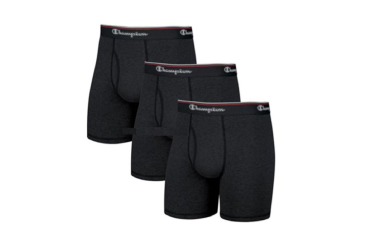 Champion Men's 3-Pack Smart Temp Boxer Brief - Black