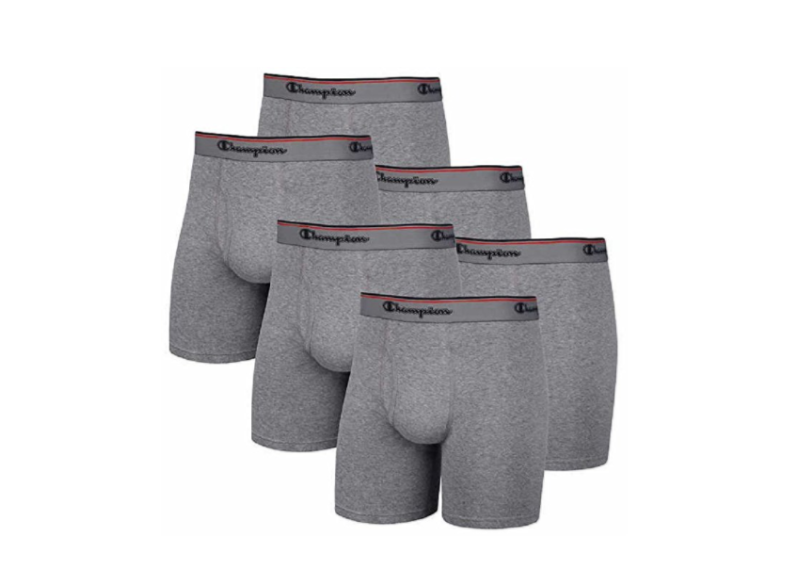 Champion Men's 6 Pack Smart Temp Boxer Brief - New 6 Value Pack - Gray