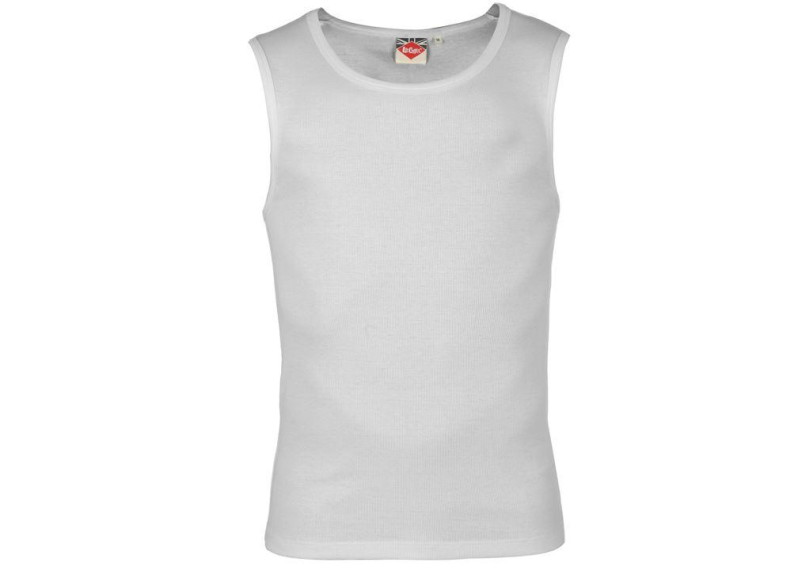 Lee Cooper Rib Vest Mens - White