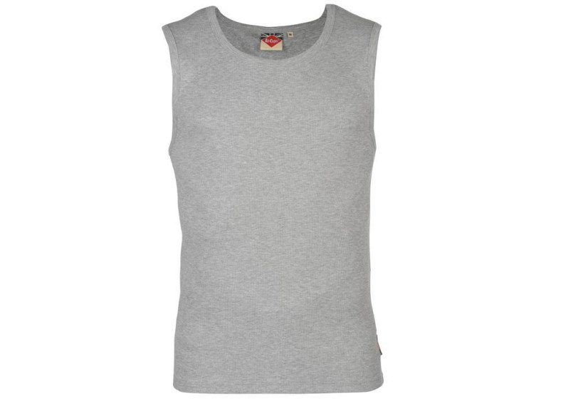 Lee Cooper Rib Vest Mens - Grey Marl