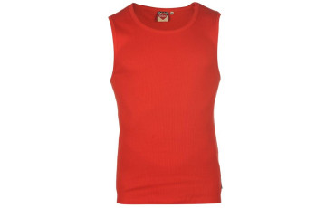 Lee Cooper Rib Vest Mens - Bright Red