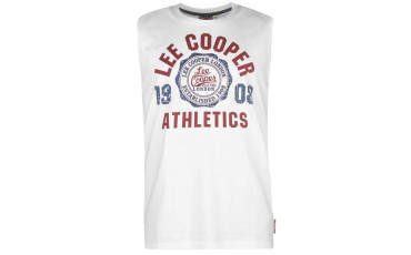 Lee Cooper Logo Tank Vest Mens - White