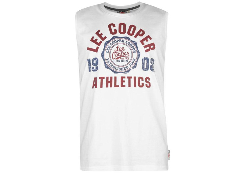 Lee Cooper Logo Tank Vest Mens - White