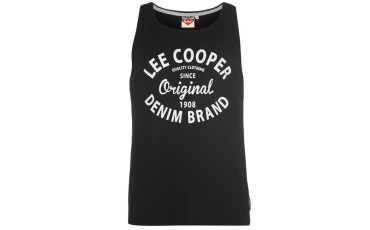 Lee Cooper Logo Vintage Vest Mens - Black