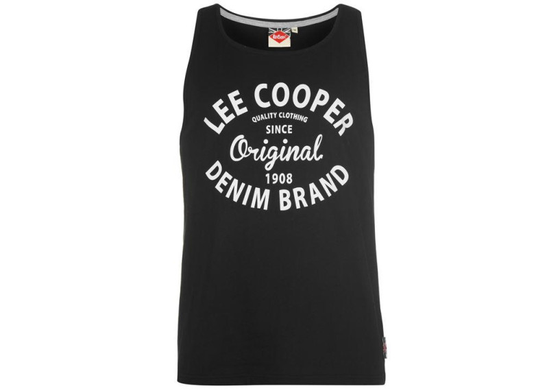 Lee Cooper Logo Vintage Vest Mens - Black