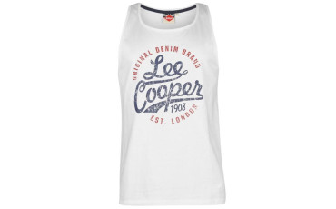 Lee Cooper Logo Vintage Vest Mens - White