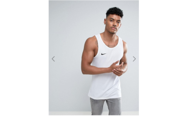 Nike Dry Basketball Swoosh Vest In White 830953-100 - White