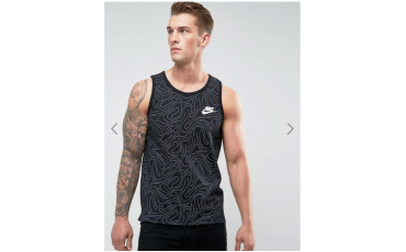 Nike Embroidered Swoosh Vest In Black 847683-010