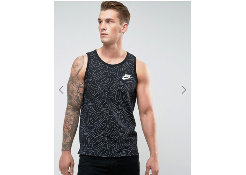 Nike Embroidered Swoosh Vest In Black 847683-010