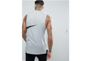 Nike Hybrid Swoosh Vest With Large Logo In Grey 847681-063