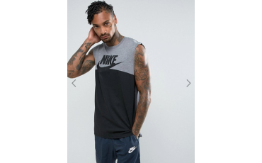 Nike Futura Logo Vest In Grey 847509-091