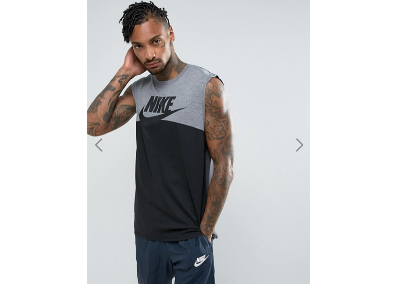 Nike Futura Logo Vest In Grey 847509-091