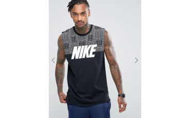 Nike AV15 Vest With Large Logo In Black 847648-010