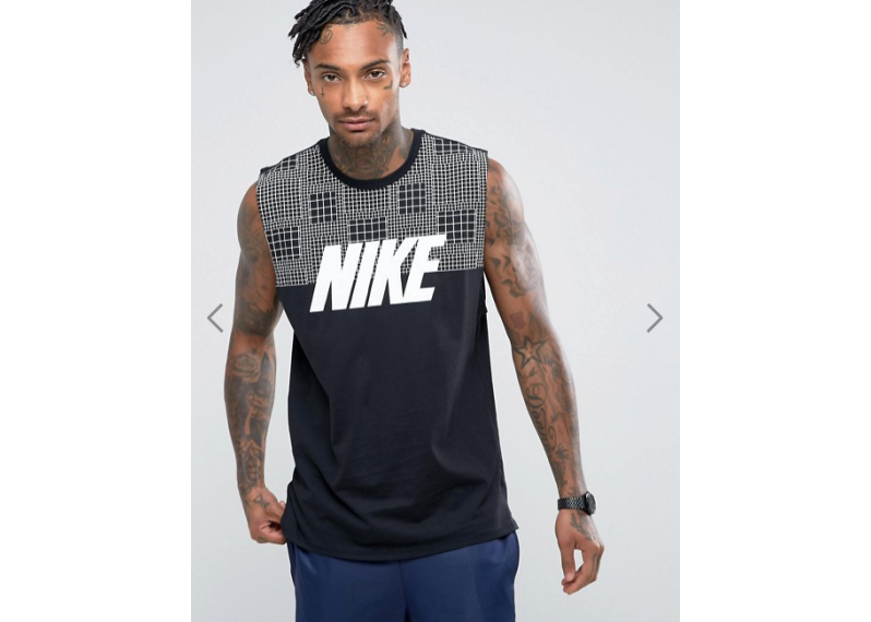 Nike AV15 Vest With Large Logo In Black 847648-010